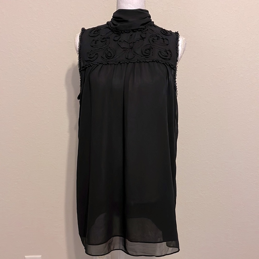 NWT, MAX EDITION, black sleeveless lace tunic